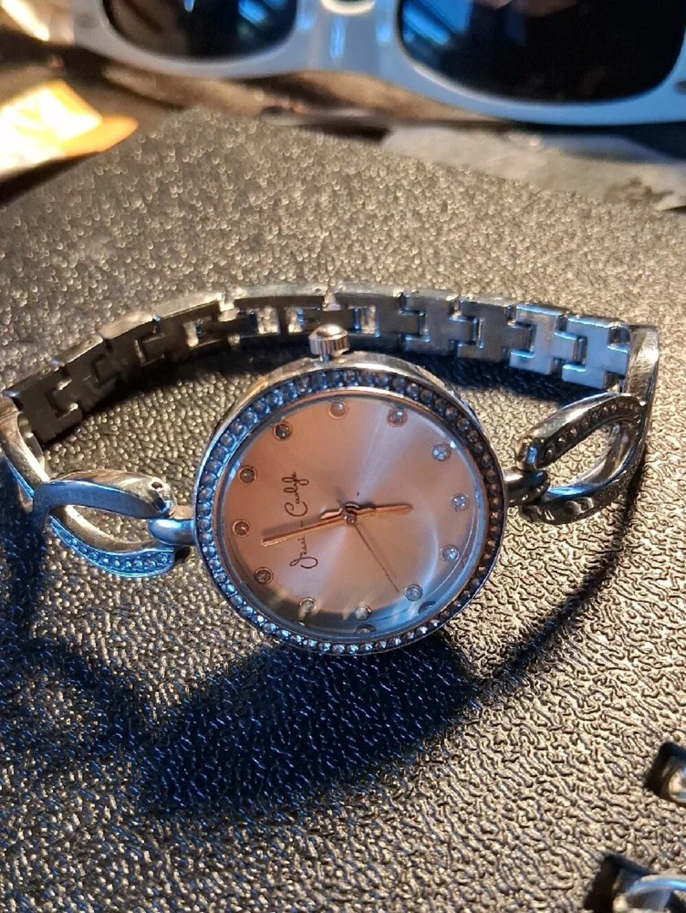 Silver Crystal Accent Womens Watch
